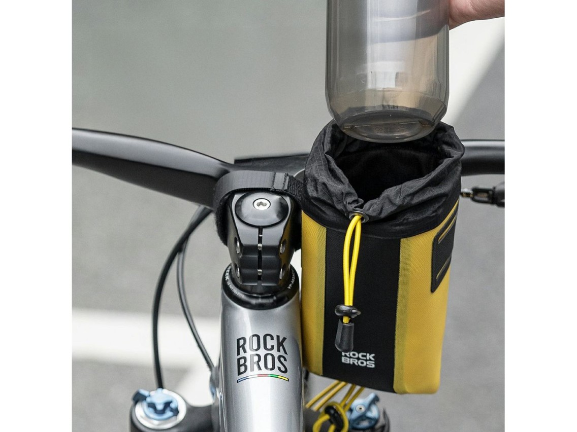 Rockbros AS-162 Waterproof Handlebar Bottle Bag - Yellow