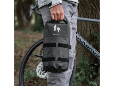 Bolsa para horquilla Rockbros AS-156 de 7 litros, impermeable, tipo alforja - Negra Bolsa para horquilla Rockbros AS-156 de 7 litros, impermeable, tipo alforja - Negra
