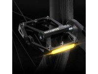 Rockbros K371 Reflective Aluminum Bicycle Pedals with Sealed Bearings - Black Rockbros K371 Reflective Aluminum Bicycle Pedals with Sealed Bearings - Black