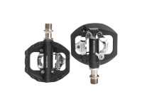Pedales de bicicleta Rockbros M108 de nailon con bloqueo parcial y doble cara - Negros