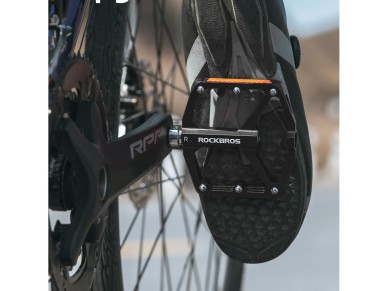Pedales de bicicleta reflectantes de aluminio Rockbros K371 con rodamientos sellados - Negro