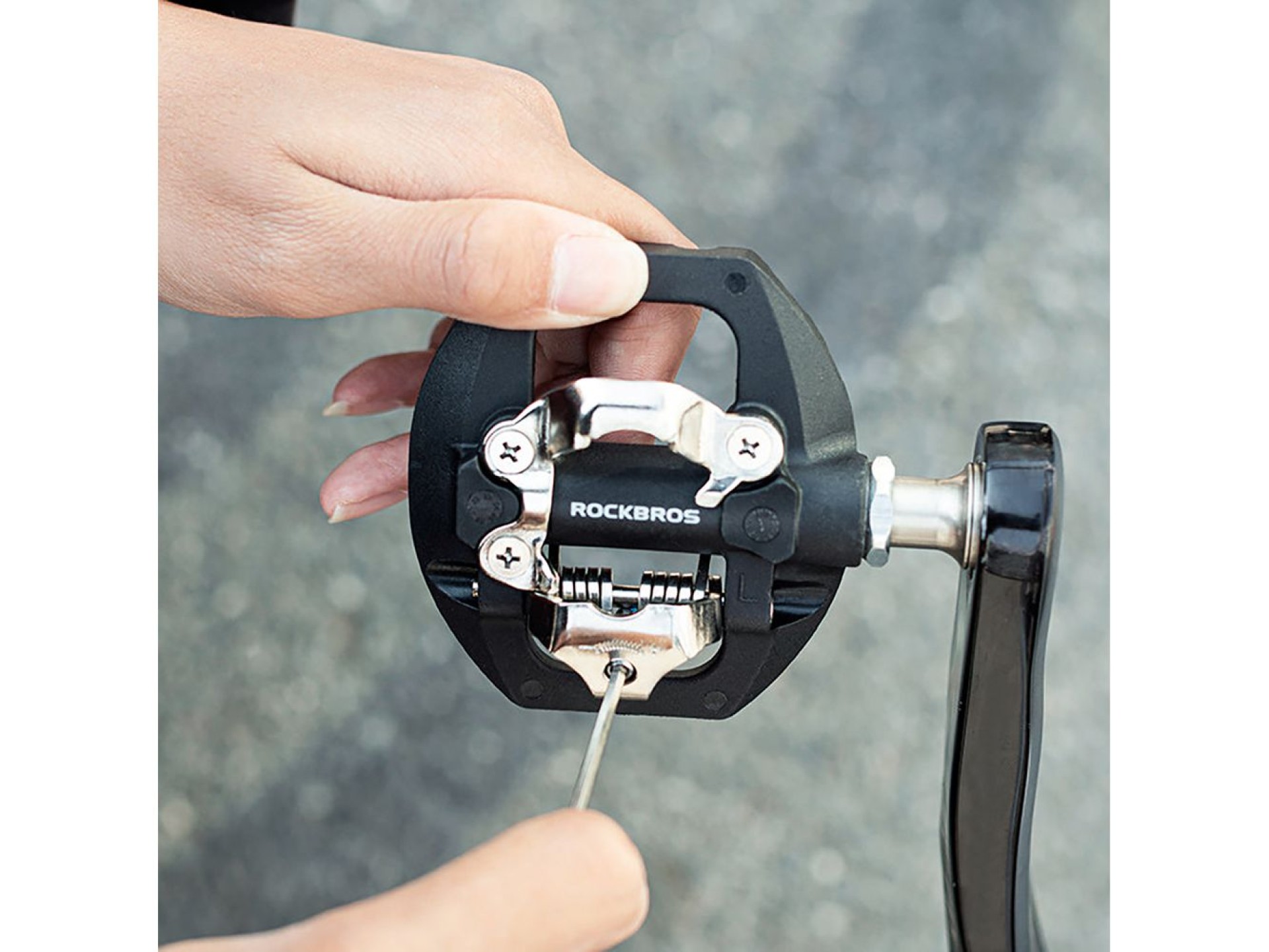 Rockbros M108 Nylon Half-Lock Double-Sided Bicycle Pedals - Black