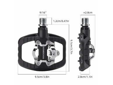 Rockbros PD303 Half-Lock Platform Bicycle Pedals - Black Rockbros PD303 Half-Lock Platform Bicycle Pedals - Black