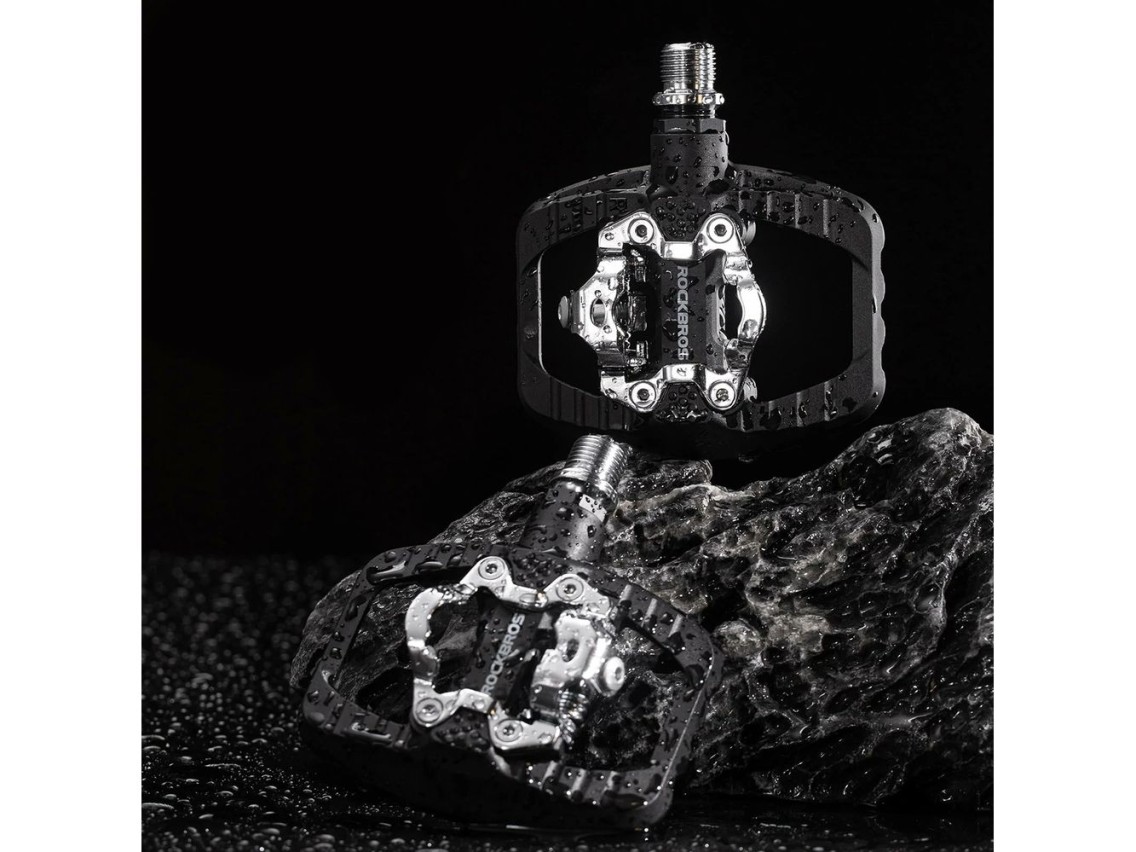 Rockbros PD303 Half-Lock Platform Bicycle Pedals - Black
