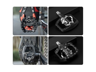 Rockbros PD303 Half-Lock Platform Bicycle Pedals - Black Rockbros PD303 Half-Lock Platform Bicycle Pedals - Black