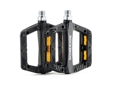Pedais de bicicleta Rockbros BP2501 em nylon refletivo - Preto Pedais de bicicleta Rockbros BP2501 em nylon refletivo - Preto