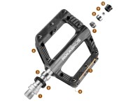 Pedais de bicicleta Rockbros BP2501 em nylon refletivo - Preto Pedais de bicicleta Rockbros BP2501 em nylon refletivo - Preto