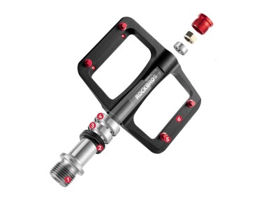 Pedales de plataforma para bicicleta Rockbros BP2603 con eje de titanio y rodamientos de aleación de Pedales de plataforma para bicicleta Rockbros BP2603 con eje de titanio y rodamientos de aleación de