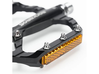 Rockbros C700 Reflective Aluminum Platform Bicycle Pedals - Black Rockbros C700 Reflective Aluminum Platform Bicycle Pedals - Black