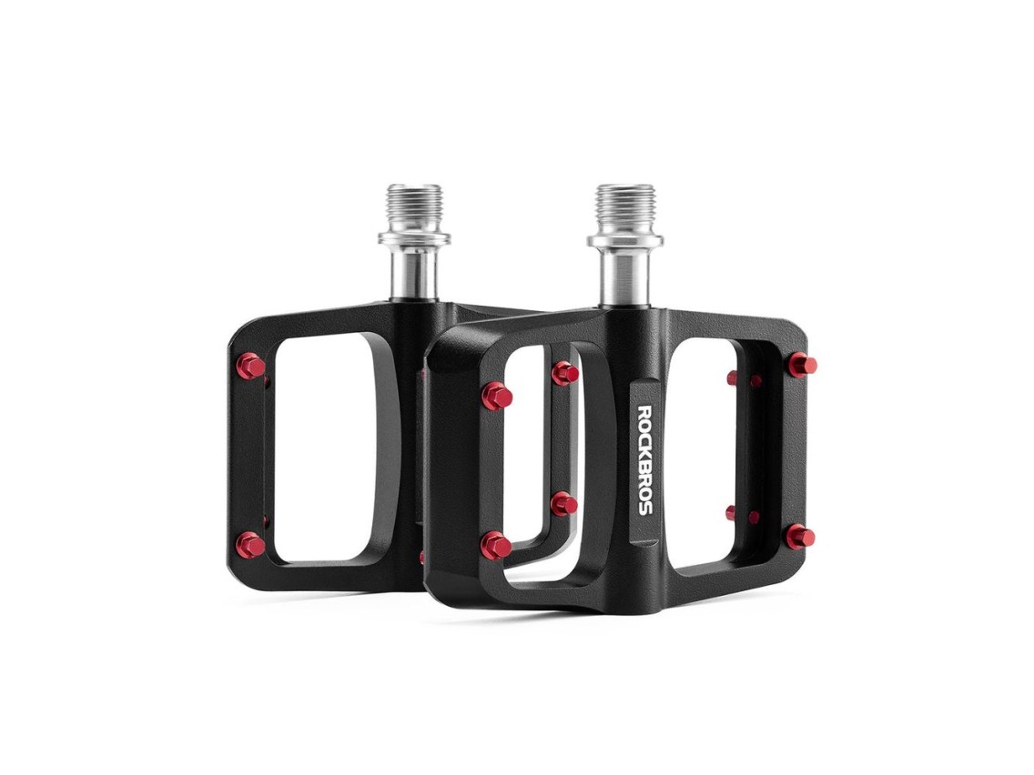 Pedais de plataforma Rockbros BP2603 para bicicleta com eixo de tit�nio e rolamentos de liga de magn