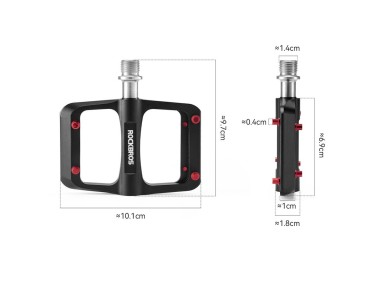 Pedales de plataforma para bicicleta Rockbros BP2603 con eje de titanio y rodamientos de aleación de Pedales de plataforma para bicicleta Rockbros BP2603 con eje de titanio y rodamientos de aleación de