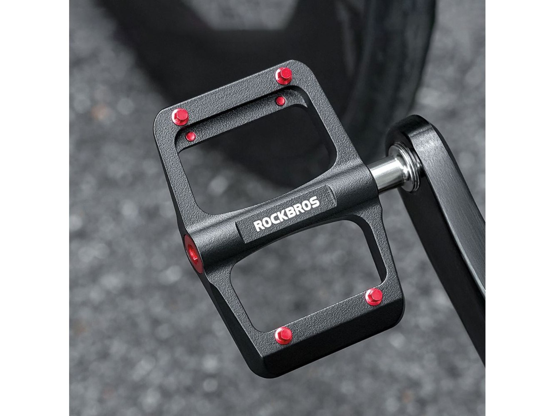 Pedais de plataforma Rockbros BP2603 para bicicleta com eixo de titânio e rolamentos de liga de magn