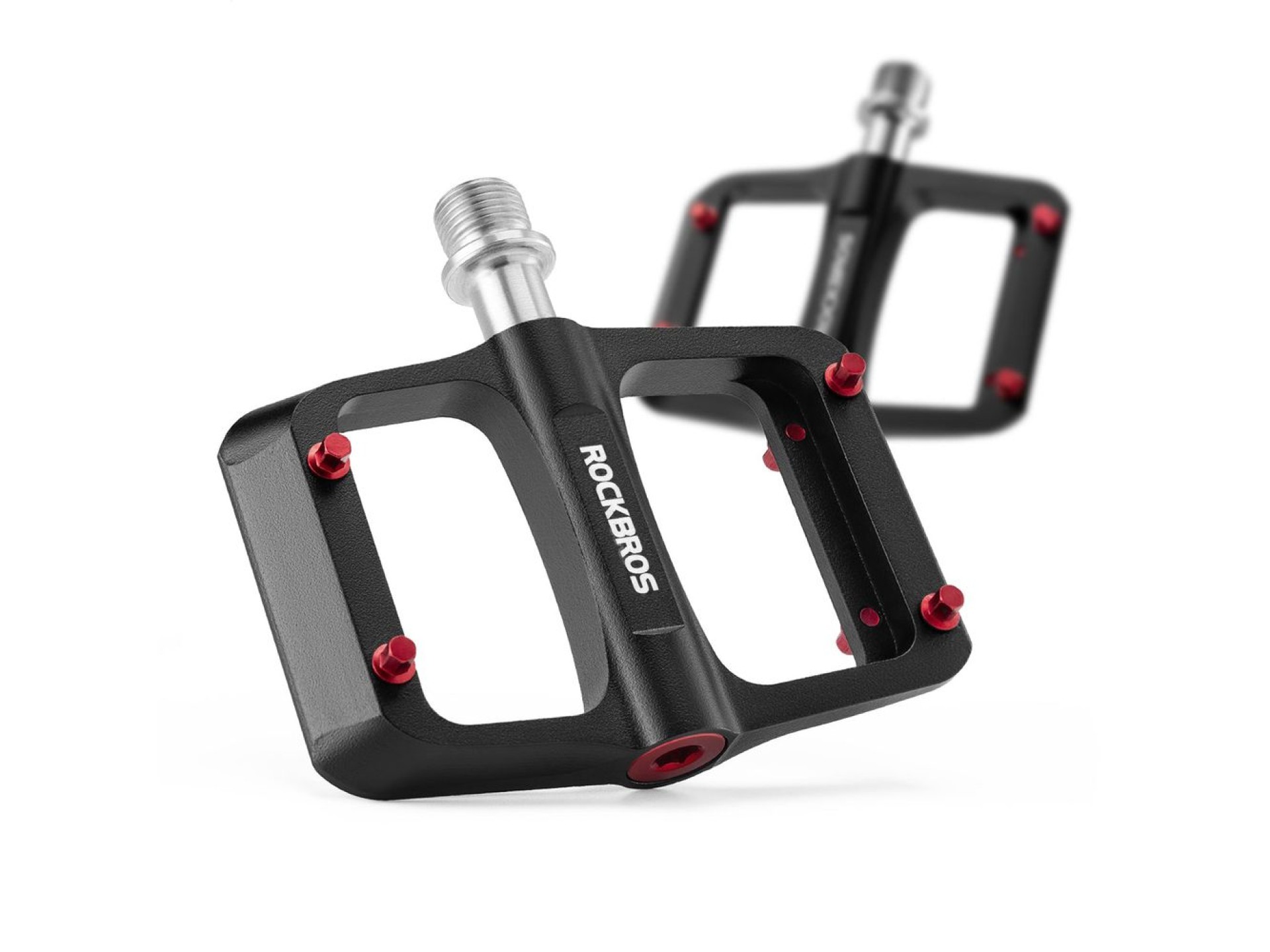 Pedais de plataforma Rockbros BP2603 para bicicleta com eixo de titânio e rolamentos de liga de magn