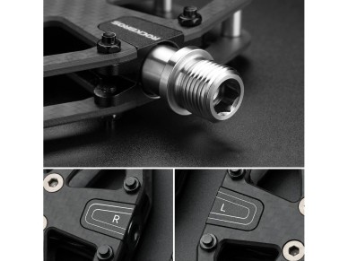 Rockbros C525 Carbon Fiber Platform Bike Pedals - Black Rockbros C525 Carbon Fiber Platform Bike Pedals - Black