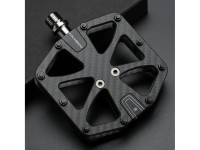 Pedais de plataforma Rockbros C525 em fibra de carbono para bicicleta - Preto Pedais de plataforma Rockbros C525 em fibra de carbono para bicicleta - Preto