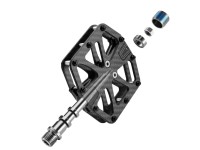Pedais de plataforma Rockbros C525 em fibra de carbono para bicicleta - Preto Pedais de plataforma Rockbros C525 em fibra de carbono para bicicleta - Preto