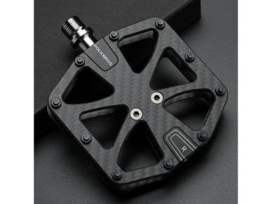 Rockbros C525 Carbon Fiber Platform Bike Pedals - Black Rockbros C525 Carbon Fiber Platform Bike Pedals - Black