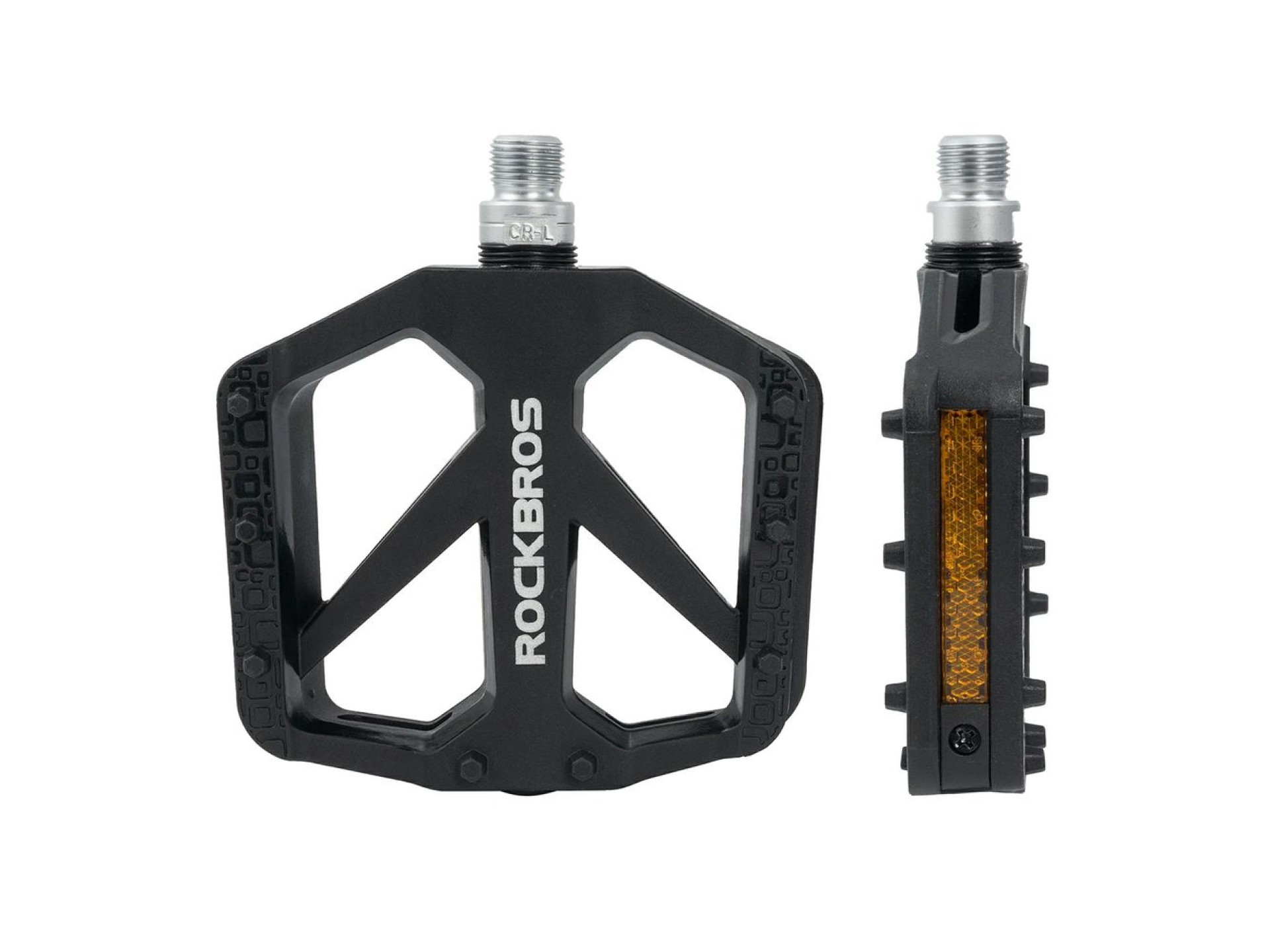 Pedais de bicicleta Rockbros BP2602 em nylon - Preto