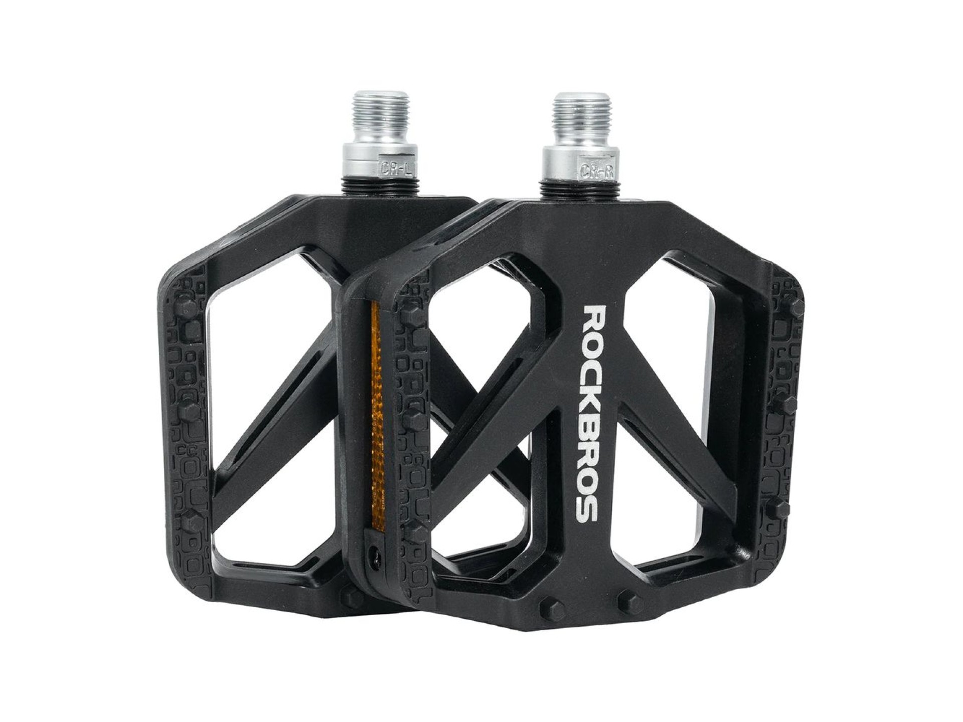 Pedais de bicicleta Rockbros BP2602 em nylon - Preto