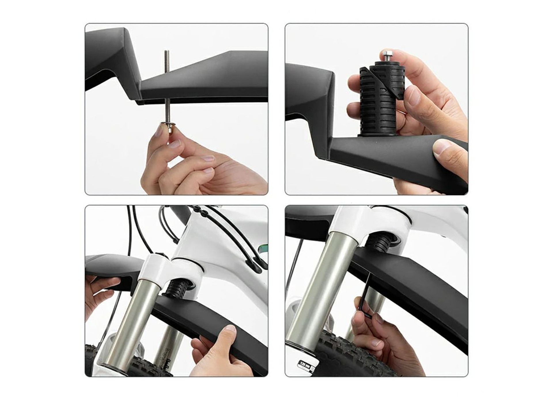 Rockbros FK-870 bicycle fenders with quick-release system, adjustable - black