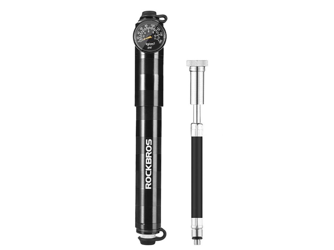 Rockbros HQ-67A-L03 BK Bicycle Pump with Pressure Gauge - Black