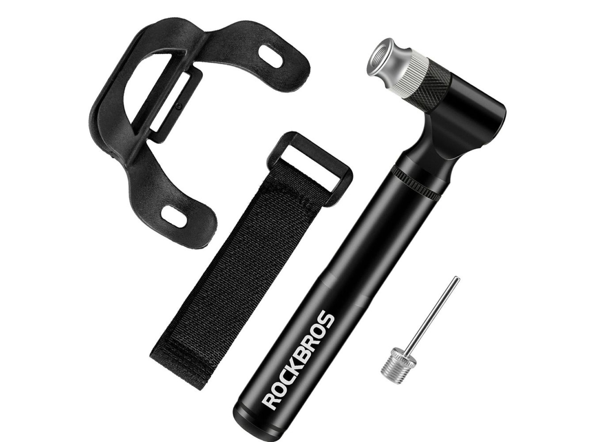 Kit de ferramentas Rockbros JG-PB-11 com bomba e ferramenta multifuncional tipo colher - Preto