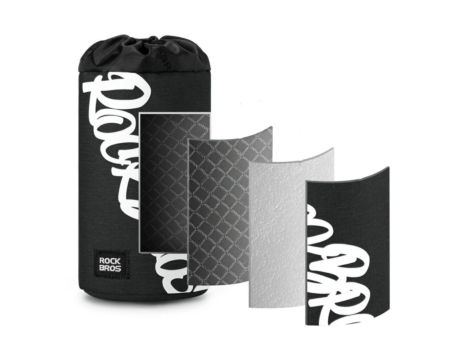 Bolsa para garrafa de água Rockbros G004 Flash Journey de 1 litro - Preta