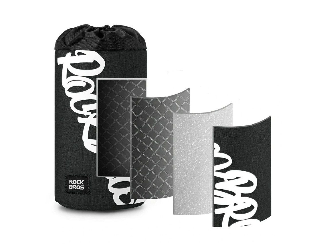 Bolsa para garrafa de água Rockbros G004 Flash Journey de 1 litro - Preta