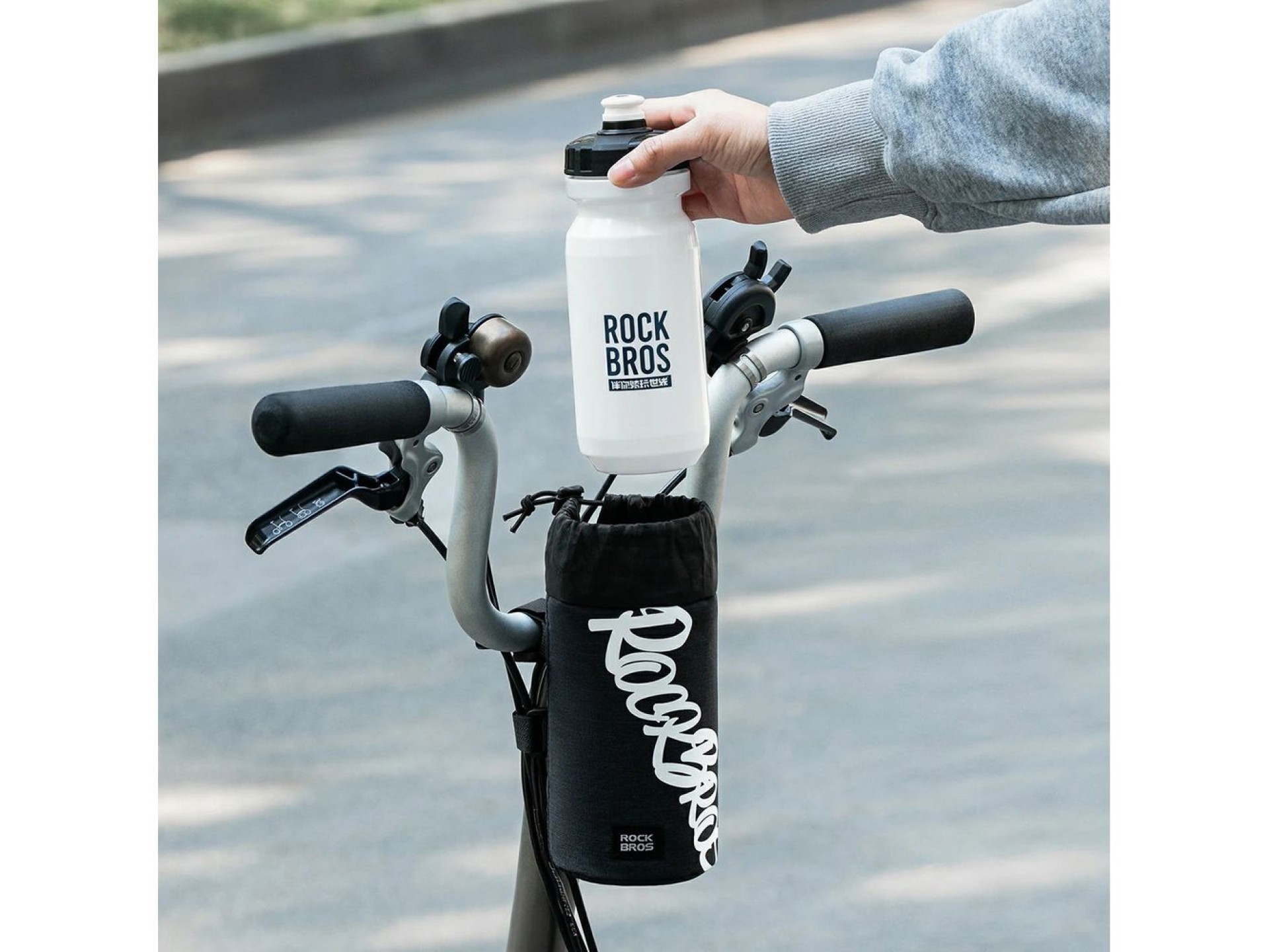 Bolsa para garrafa de água Rockbros G004 Flash Journey de 1 litro - Preta