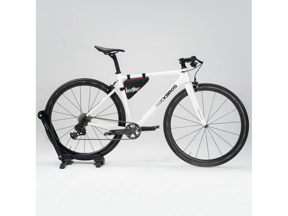 Bolsa para cuadro de bicicleta Rockbros G001 Flash Journey Triangle 0,8 l - Roja