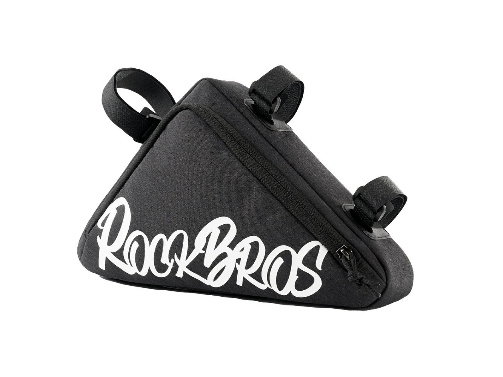 Bolsa triangular para quadro de bicicleta Rockbros G002 Flash Journey 1,4L - Preta