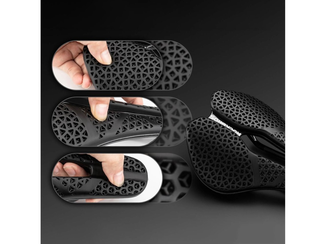 Rockbros LF0214 Anatomical 3D Waterproof Bicycle Saddle - Black