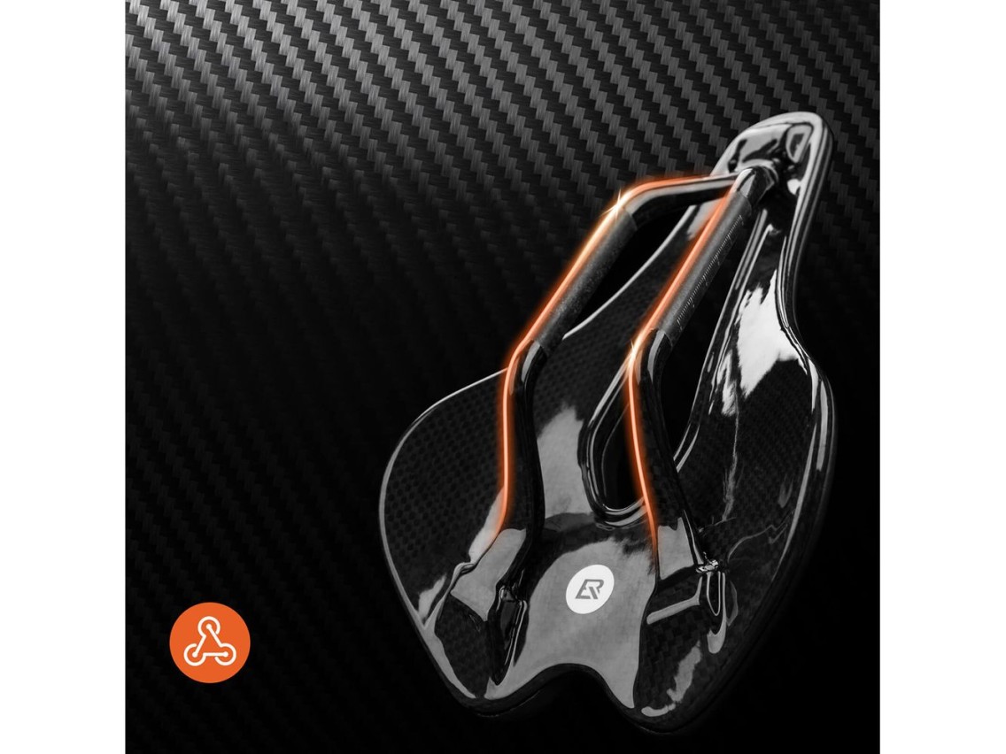 Sillín de bicicleta anatómico 3D impermeable Rockbros LF0214 - Negro
