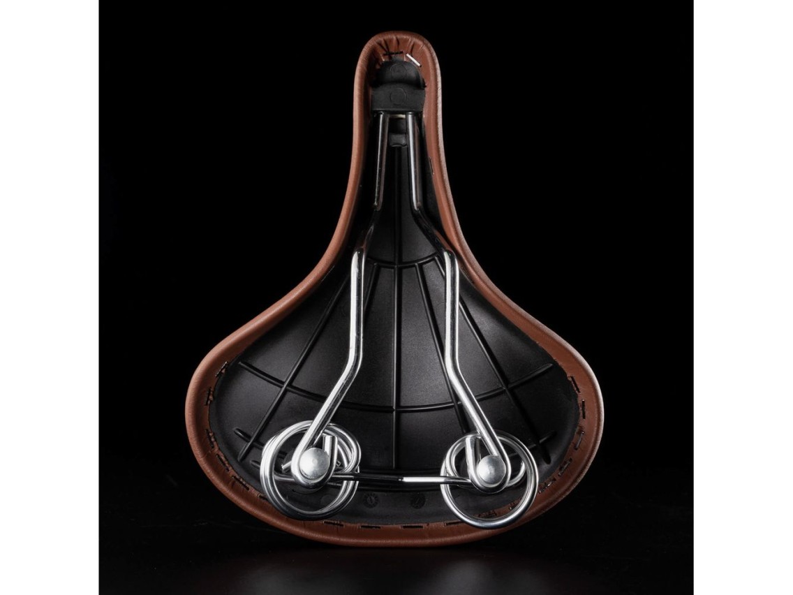 Rockbros 6800S retro comfort bicycle saddle - brown