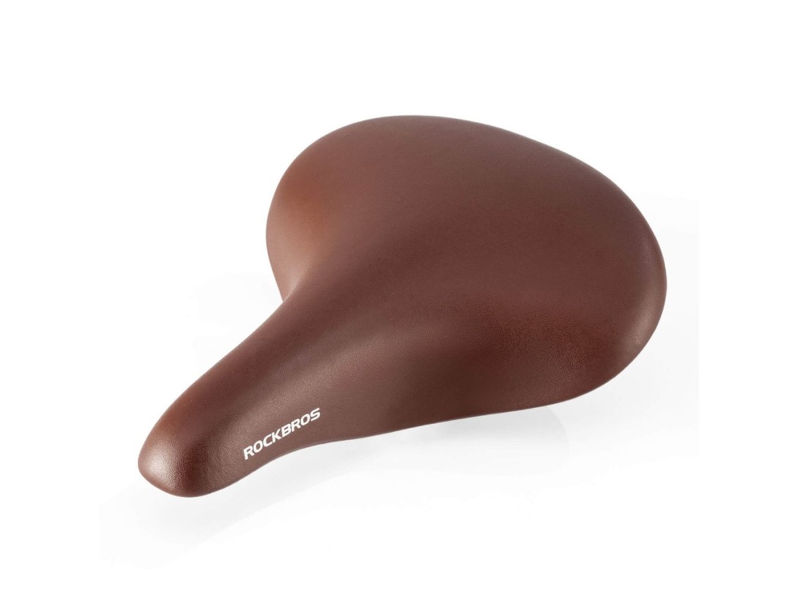 Rockbros 6800S retro comfort bicycle saddle - brown