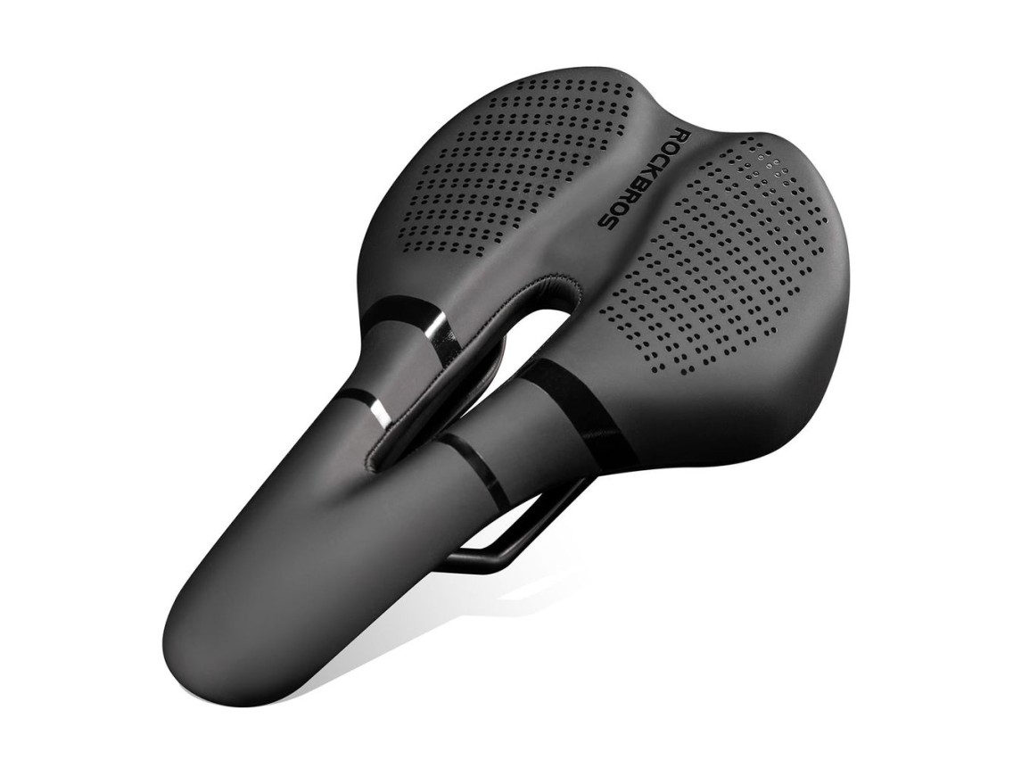 Selim Rockbros 8182 para bicicleta urbana, confortável e anatômico - preto
