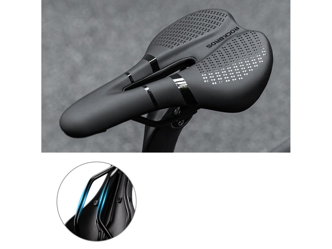 Rockbros 8182 city bicycle saddle, comfortable, anatomical - black