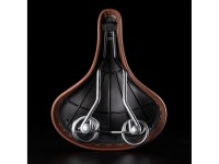 Rockbros 6800S retro comfort bicycle saddle - brown