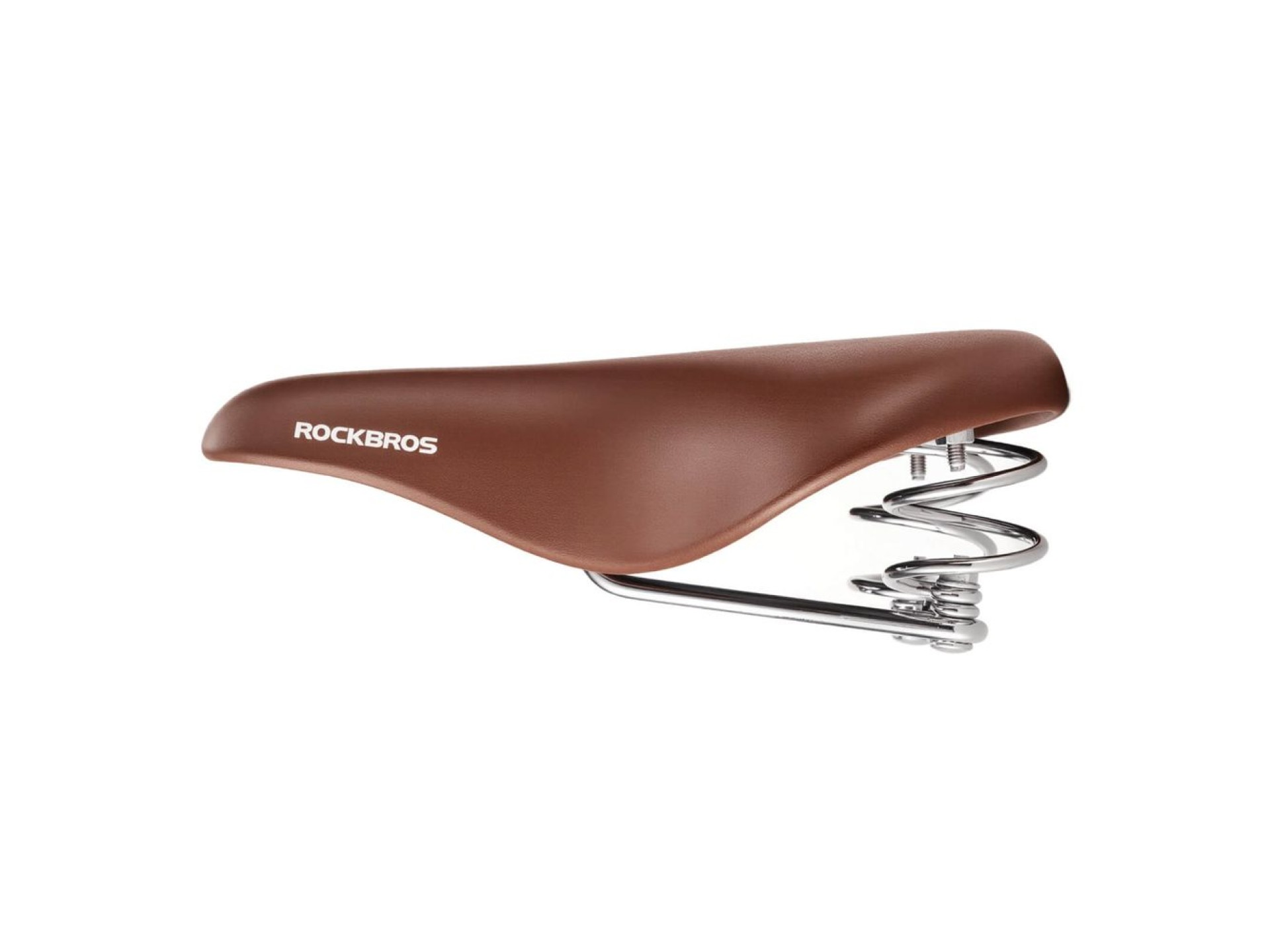 Sillín de bicicleta Rockbros 6800S de estilo retro y cómodo - marrón