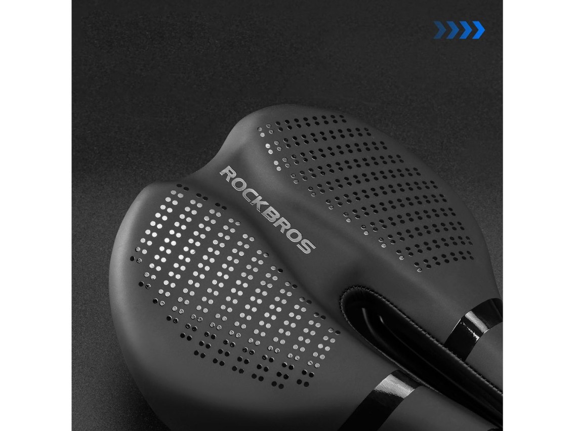 Rockbros 8182 city bicycle saddle, comfortable, anatomical - black