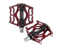 Pedais de plataforma de alum�nio Rockbros JT201012LR para bicicletas (modelos 2010-2012) - Vermelhos
