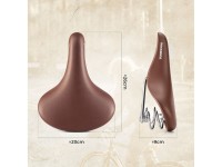 Rockbros 6800S retro comfort bicycle saddle - brown