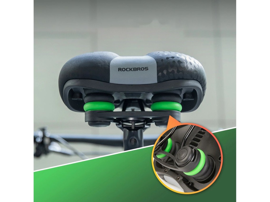 Rockbros 6876 comfortable ergonomic bicycle saddle - black