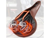 Rockbros 6800S retro comfort bicycle saddle - brown