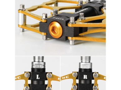 Rockbros JT201012LG 2010-12L Aluminum Platform Bicycle Pedals - Gold Rockbros JT201012LG 2010-12L Aluminum Platform Bicycle Pedals - Gold