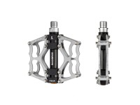 Pedales de plataforma de aluminio para bicicleta Rockbros JT201012LS 2010-12L - Plateados