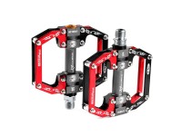 Rockbros 2010-12SBKR Aluminum Bicycle Pedals with Sealed Bearings - Black and Red Rockbros 2010-12SBKR Aluminum Bicycle Pedals with Sealed Bearings - Black and Red