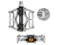 Pedales de plataforma de aluminio para bicicleta Rockbros JT201012LS 2010-12L - Plateados