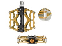 Pedais de plataforma de alumínio Rockbros JT201012LG para bicicletas (modelos 2010-2012) - Dourado Pedais de plataforma de alumínio Rockbros JT201012LG para bicicletas (modelos 2010-2012) - Dourado