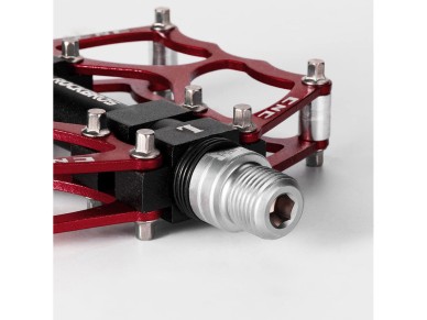 Pedais de plataforma de alumínio Rockbros JT201012LR para bicicletas (modelos 2010-2012) - Vermelhos Pedais de plataforma de alumínio Rockbros JT201012LR para bicicletas (modelos 2010-2012) - Vermelhos